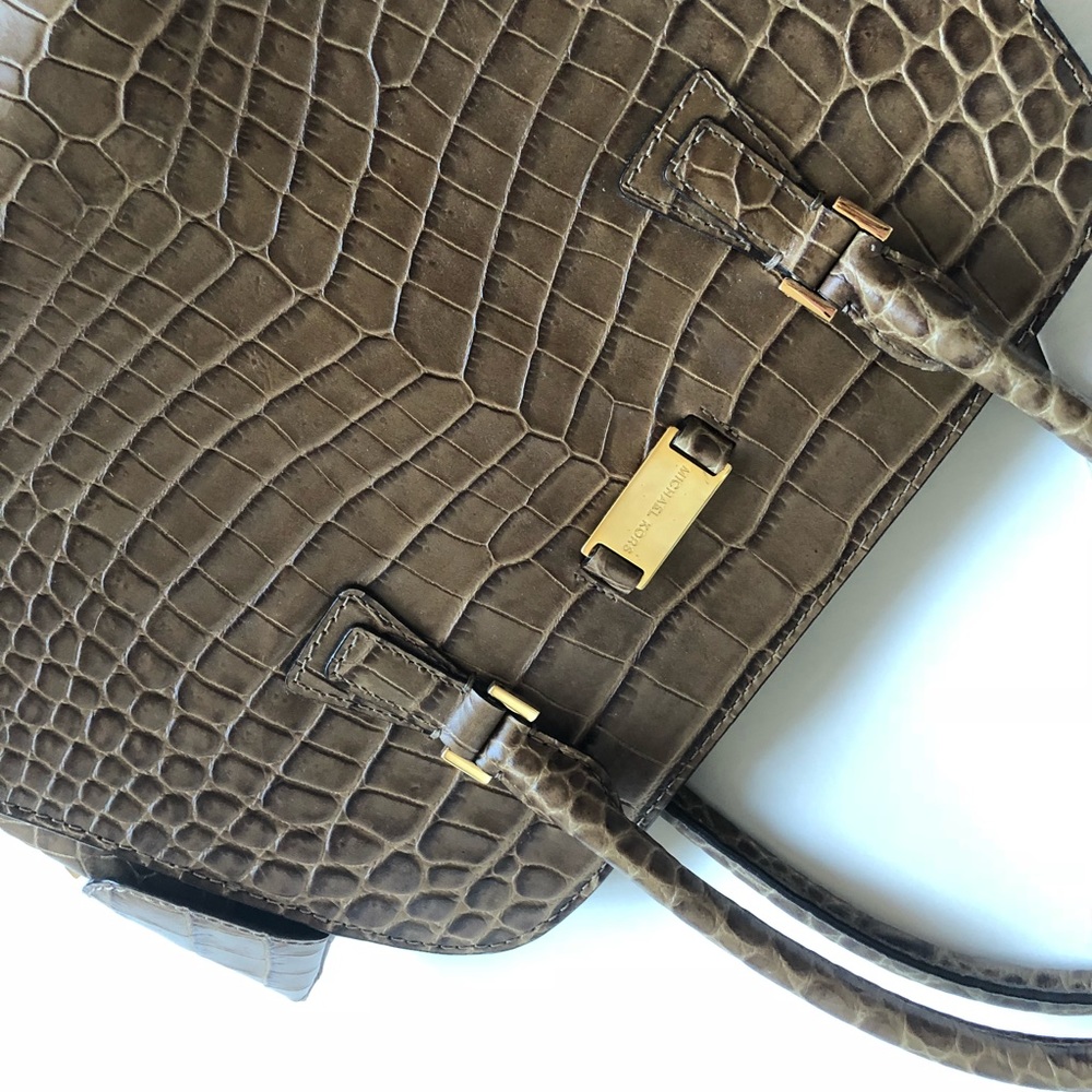 Michael Kors Collection Gia Croc Handbag - Picture 2 of 4